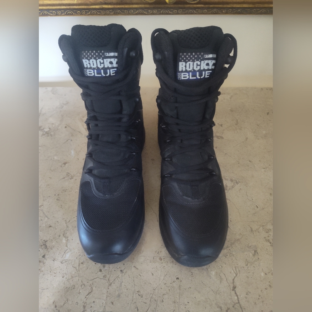 Rocky Code Blue Military Tactical Black Lace Up Boots.